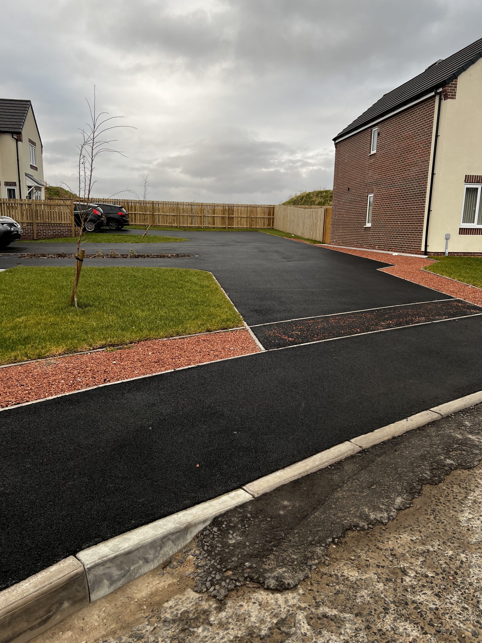 Private road on residential site